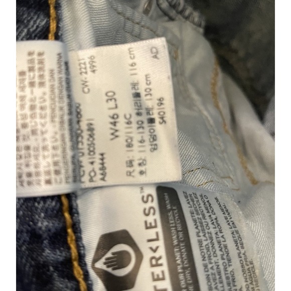 Levis 550 Jeans Men 46 x 30 Blue Denim Loose Baggy Fit‎ Straight Leg Light Wash - Picture 5 of 8